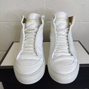 Grand Voyage Los Angeles White Leather High Sneaker Shoes Men's Size 11.5 US
